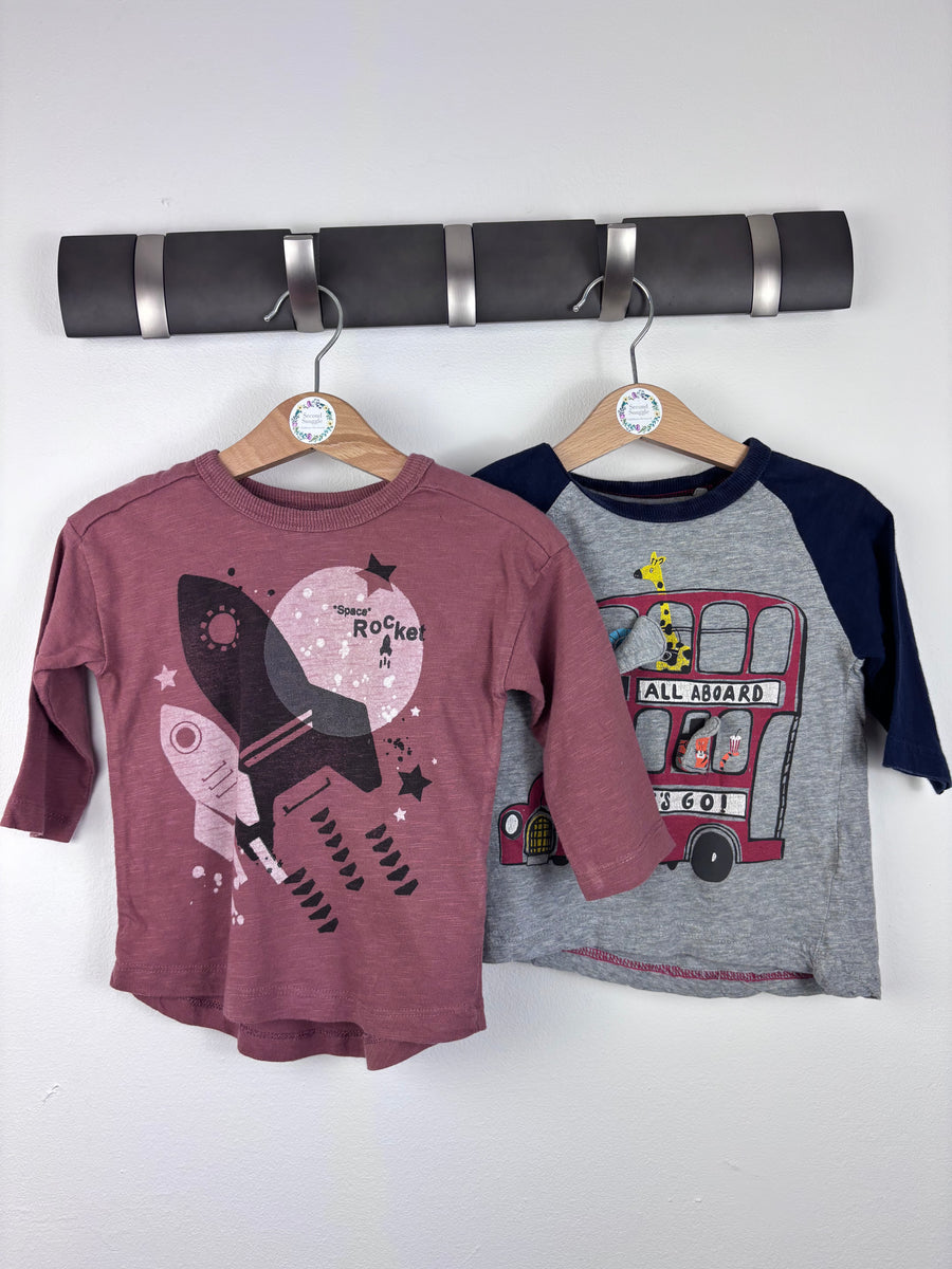 Next Long Sleeve T-Shirts Bundle 6-9 Months-Tops-Second Snuggle Preloved