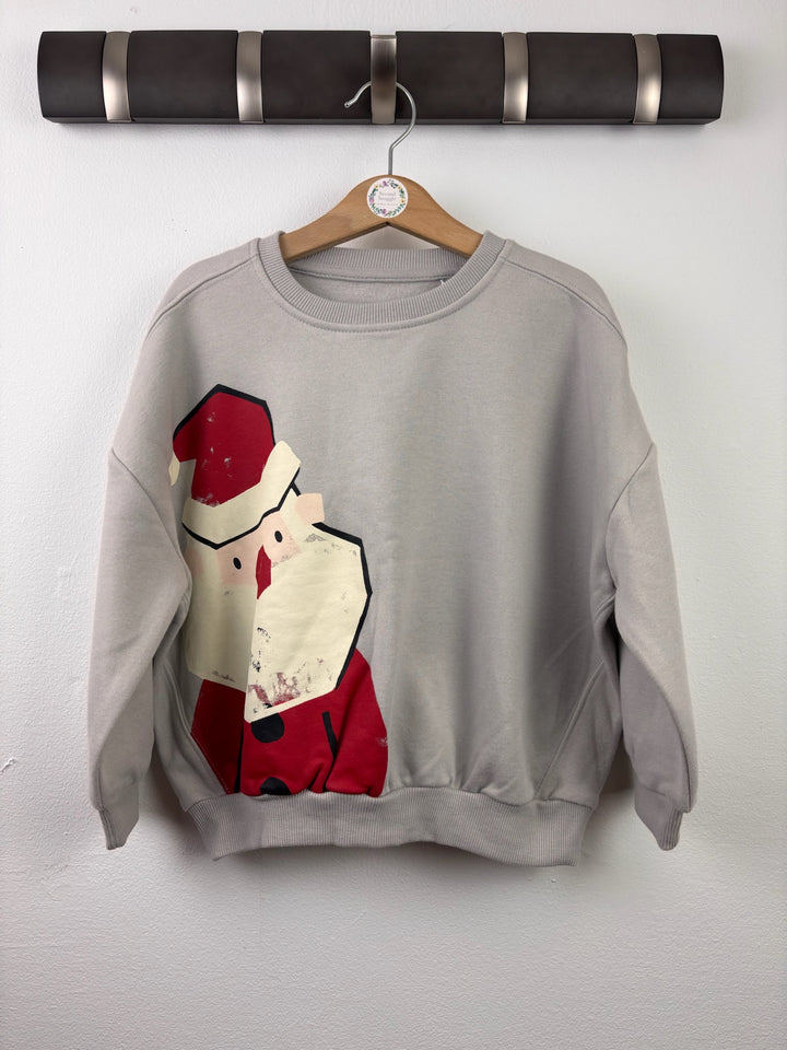 George Grey Santa Appliqué Christmas Sweatshirt 4-5 Years-Jumpers-Second Snuggle Preloved