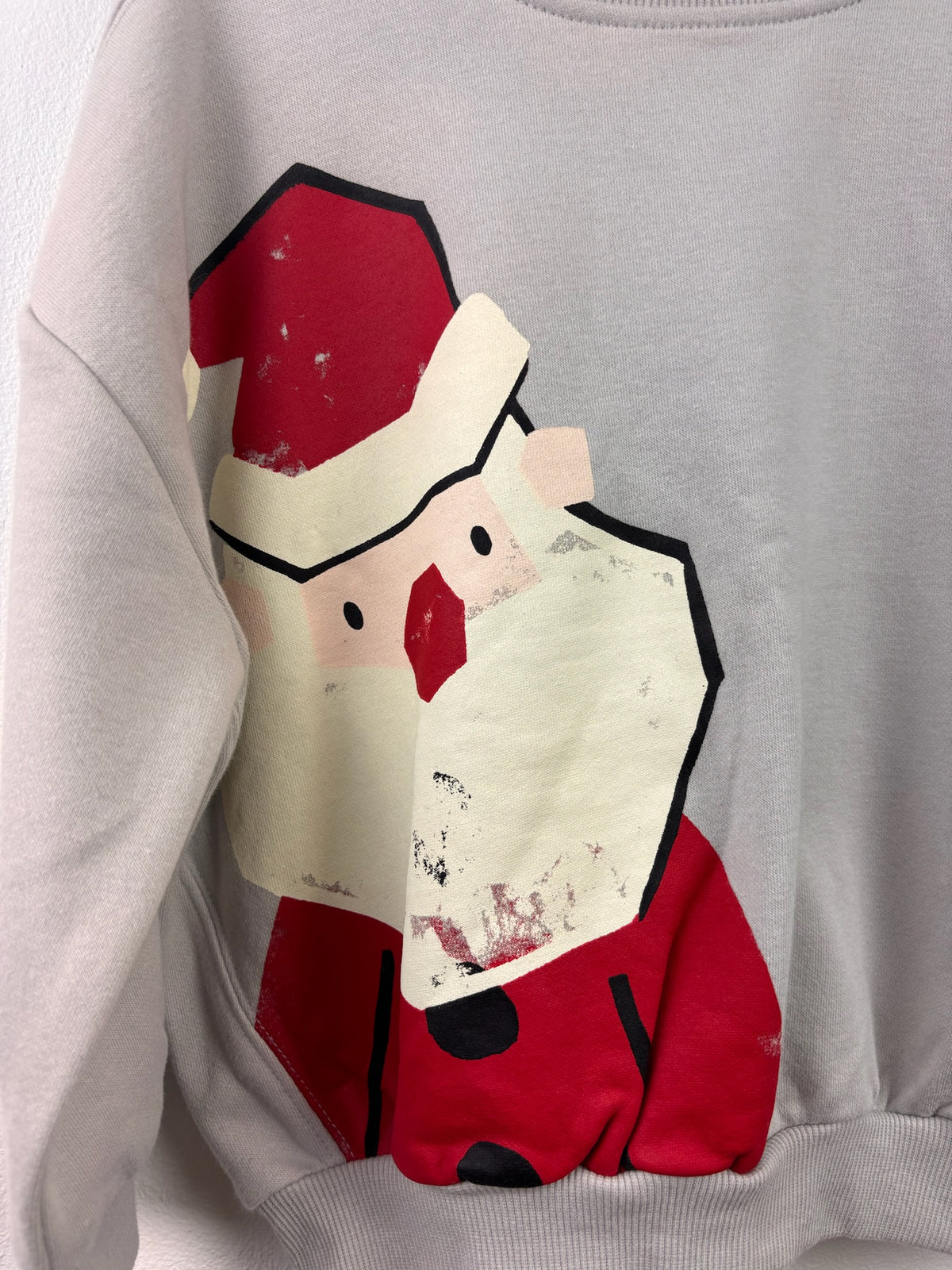 George Grey Santa Appliqué Christmas Sweatshirt 4-5 Years-Jumpers-Second Snuggle Preloved