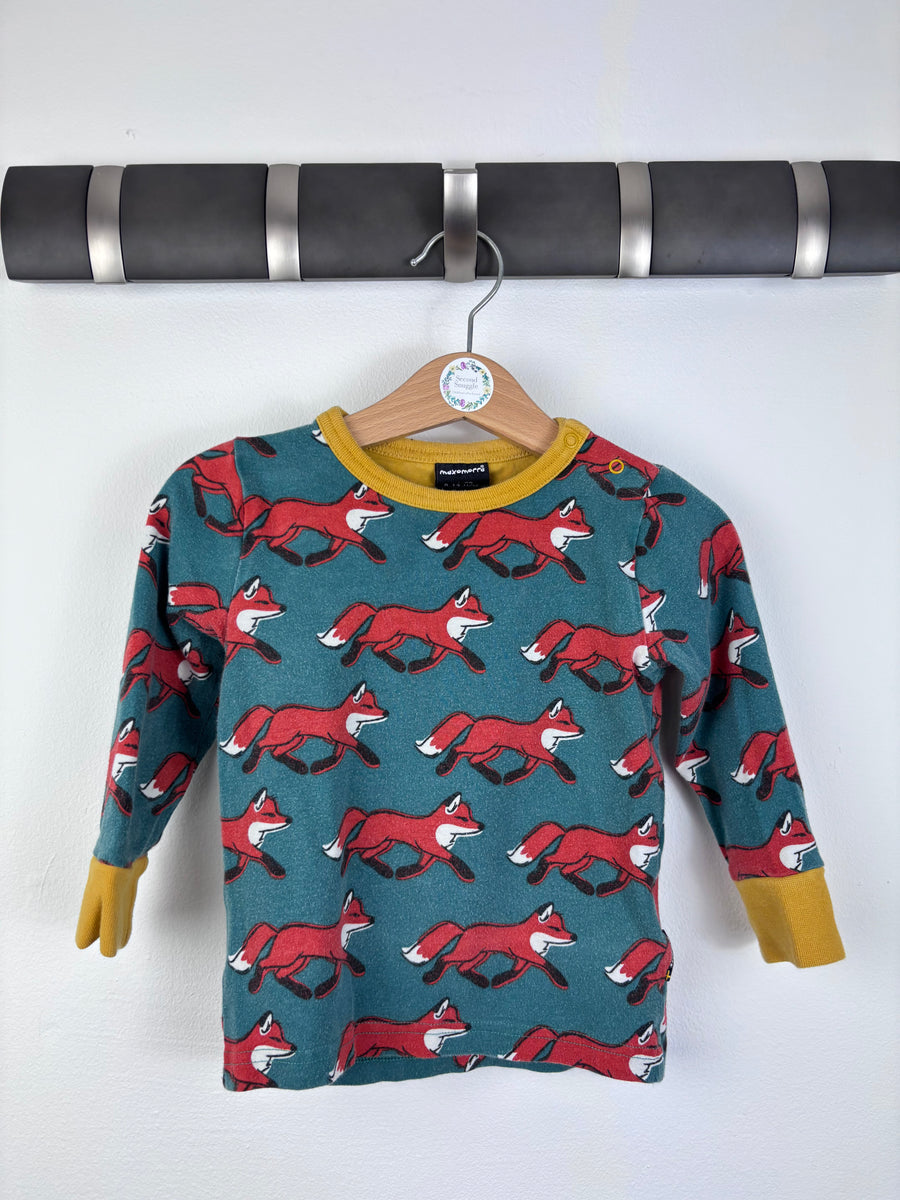 Maxomorra Fox Print Top 9-12 Months-Tops-Second Snuggle Preloved