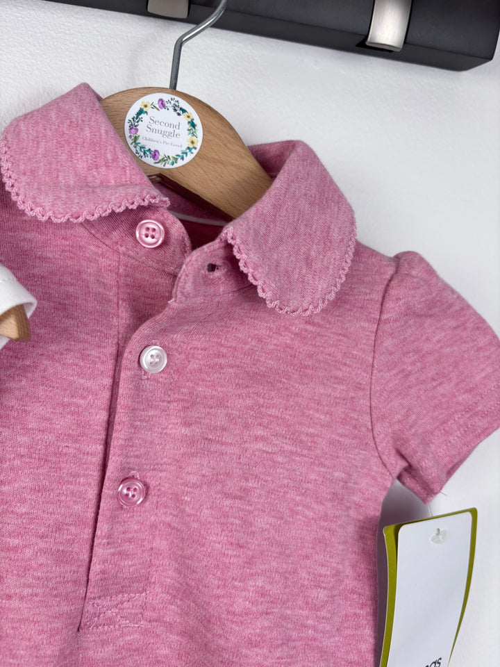Mamas & Papas Polo Bodysuits Newborn-Vests-Second Snuggle Preloved