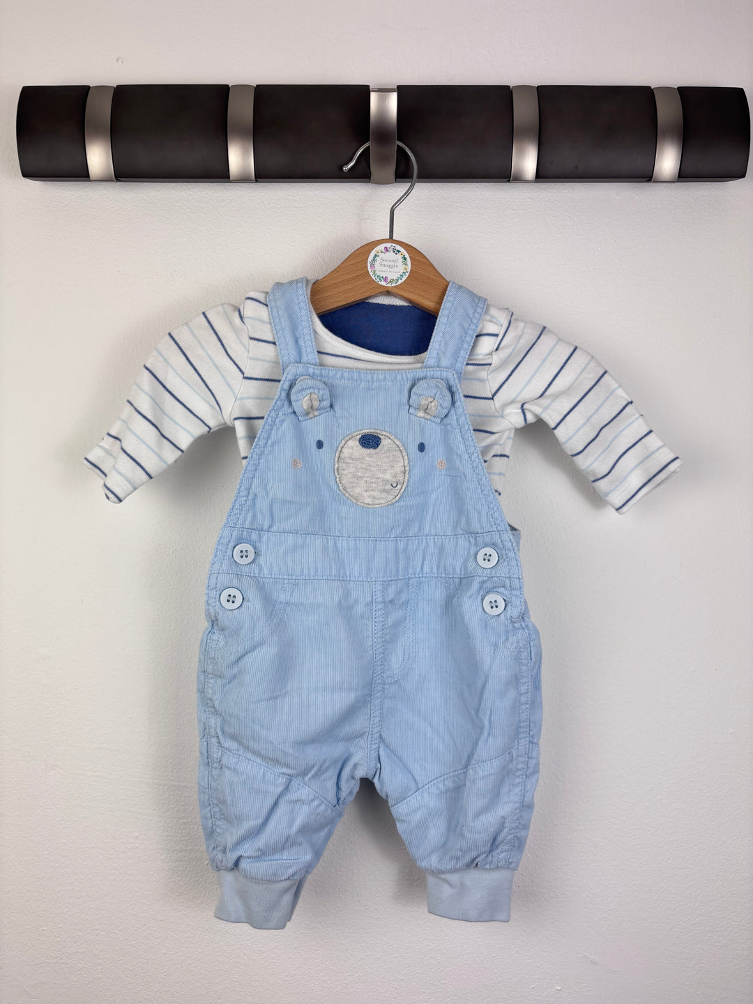 Mothercare Dungarees and Top Set Up to 1 Month-Dungarees-Second Snuggle Preloved