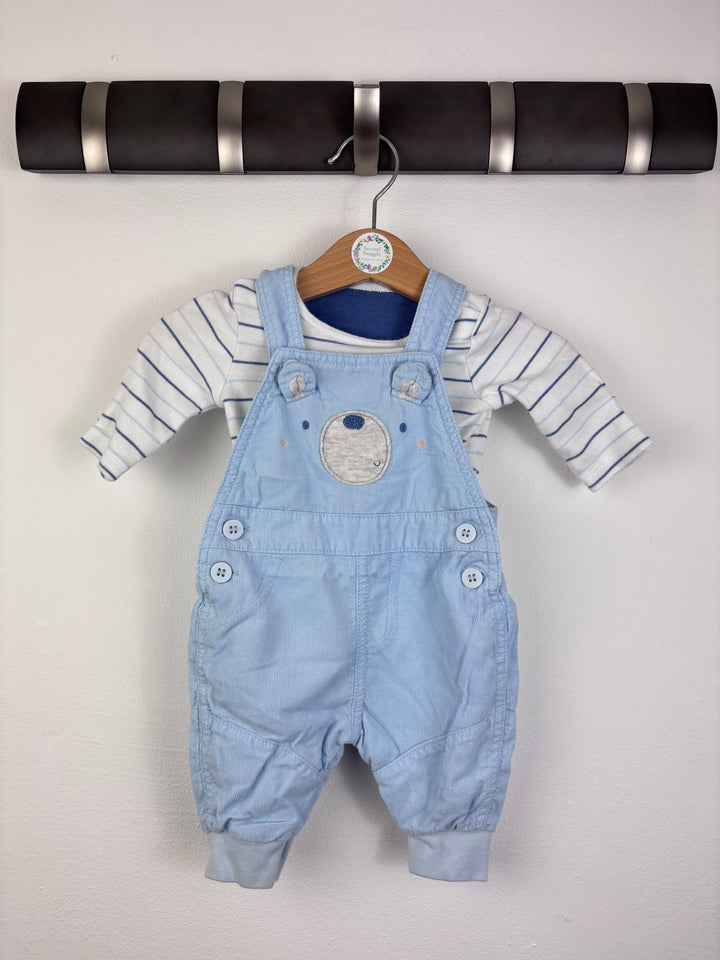 Mothercare Dungarees and Top Set Up to 1 Month-Dungarees-Second Snuggle Preloved