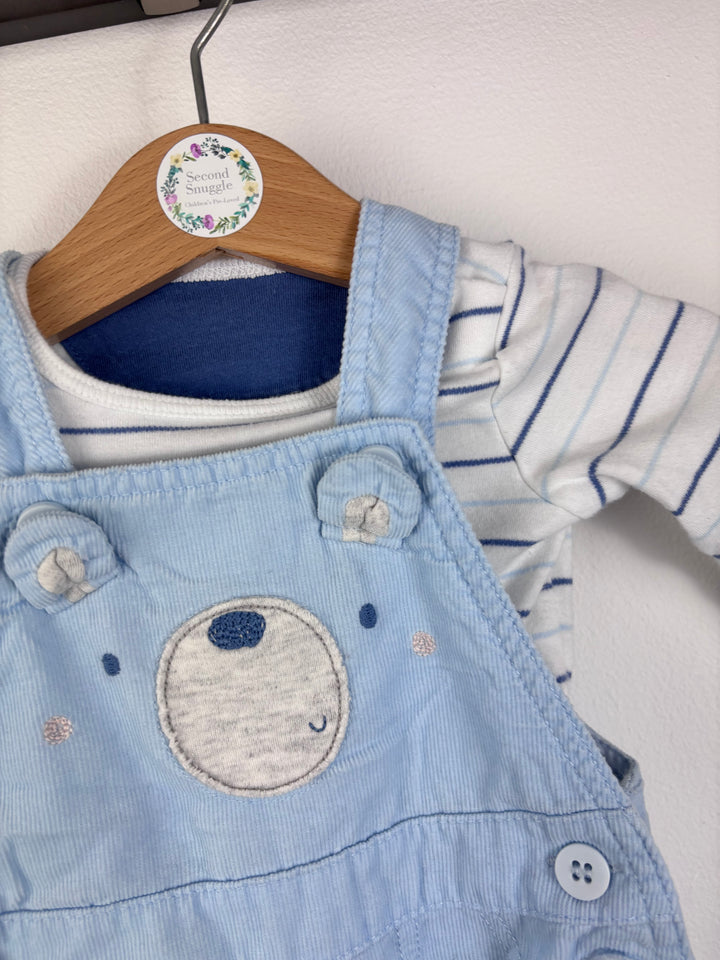Mothercare Dungarees and Top Set Up to 1 Month-Dungarees-Second Snuggle Preloved