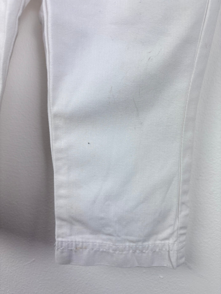 JoJo Maman Bébé White Trousers 12-18 Months-Trousers-Second Snuggle Preloved