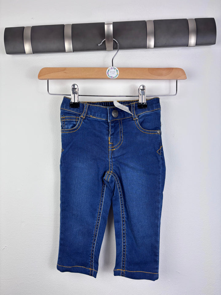 Mothercare Blue Jeans 12-18 Months-Trousers-Second Snuggle Preloved