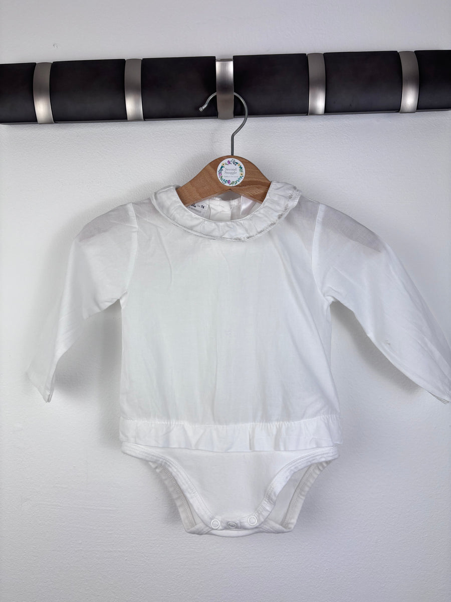 Zara White Bodysuit 6-9 Months-Vests-Second Snuggle Preloved