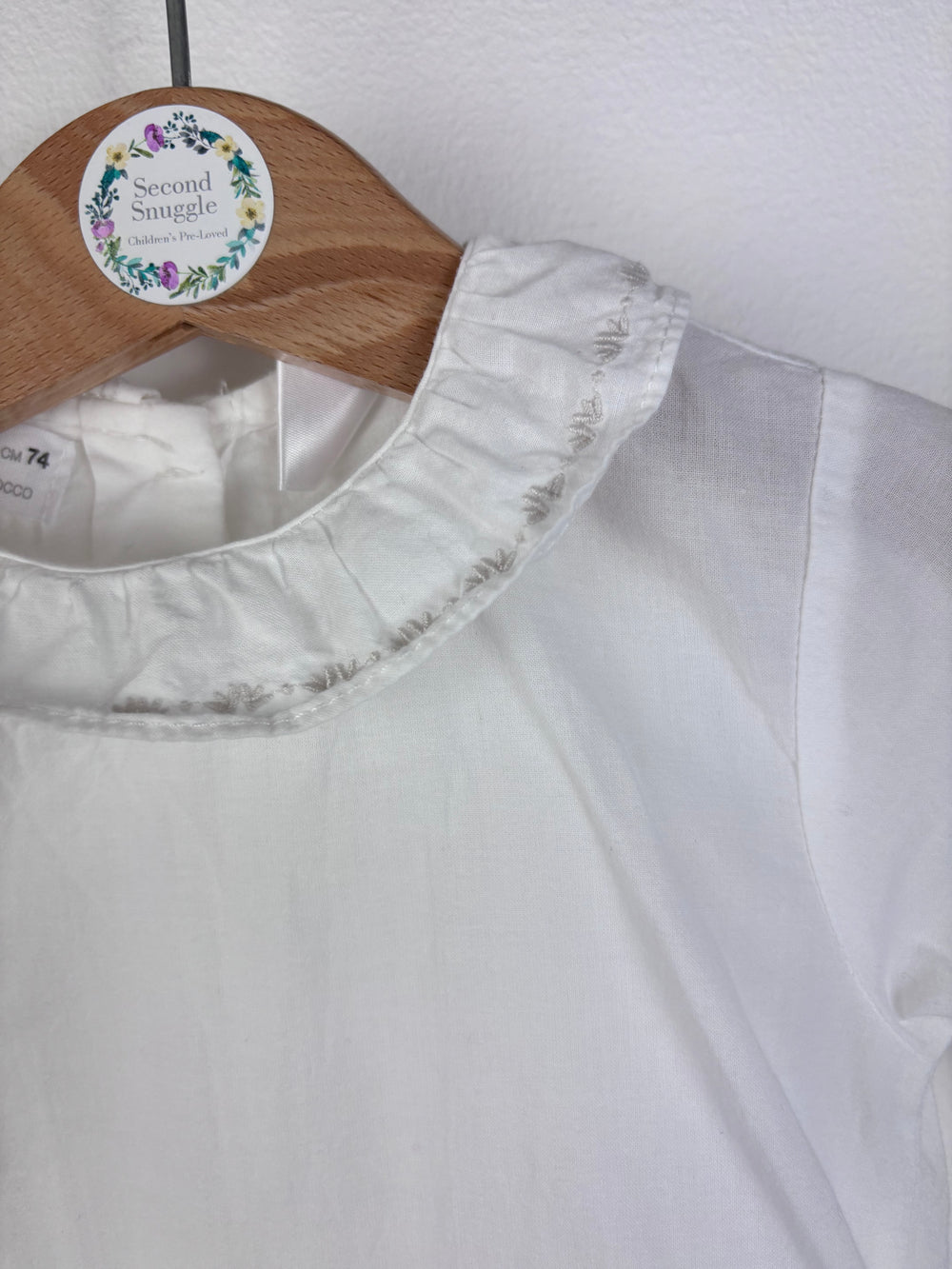 Zara White Bodysuit 6-9 Months-Vests-Second Snuggle Preloved