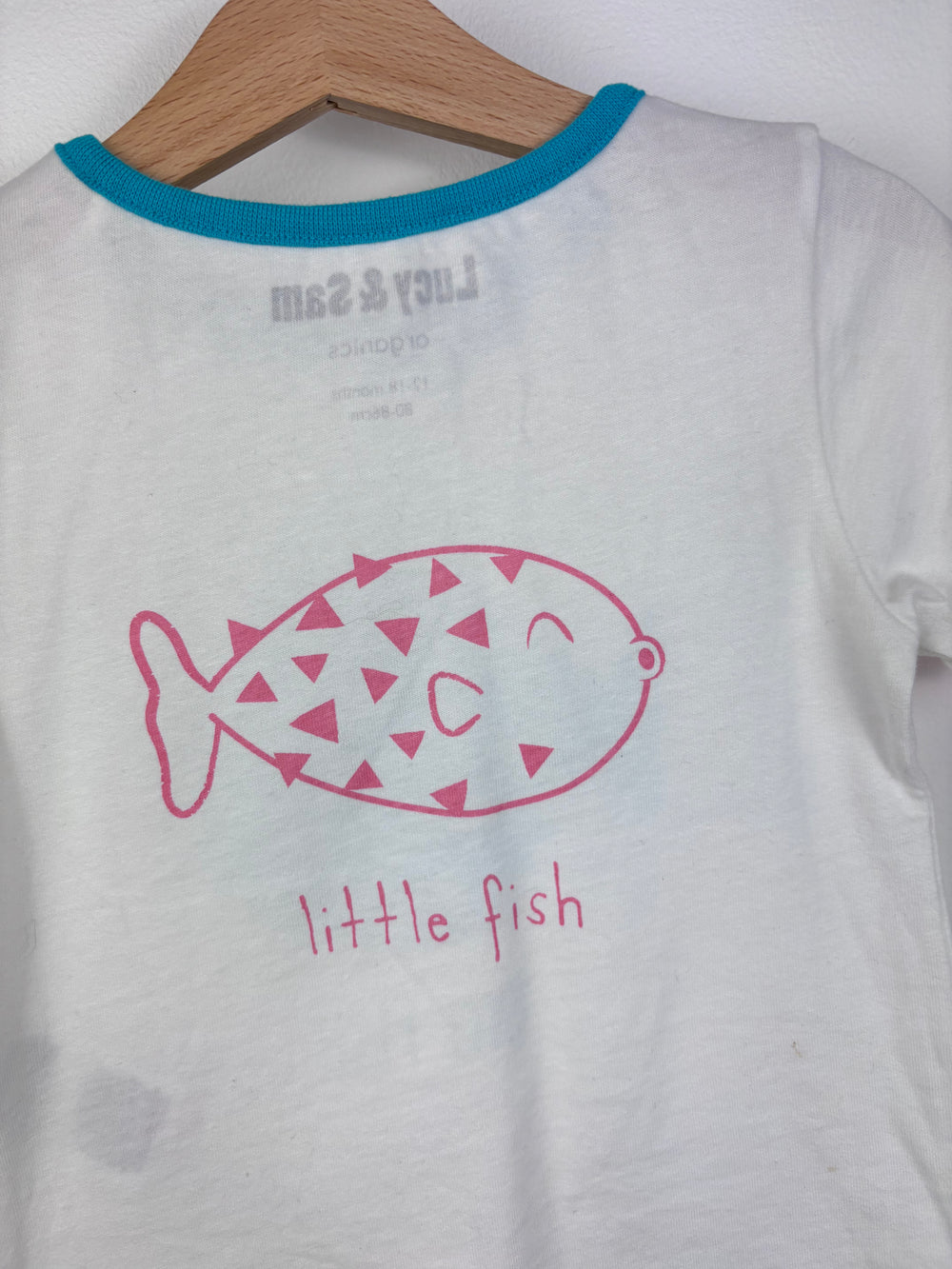 Lucy & Sam Big Fish, Little Fish T-Shirt 12-18 Months-Tops-Second Snuggle Preloved