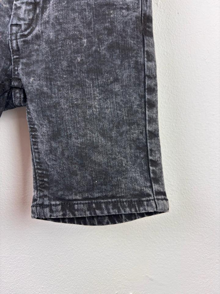 Cotton On Black Acid Wash Denim Shorts 4 Years-Shorts-Second Snuggle Preloved