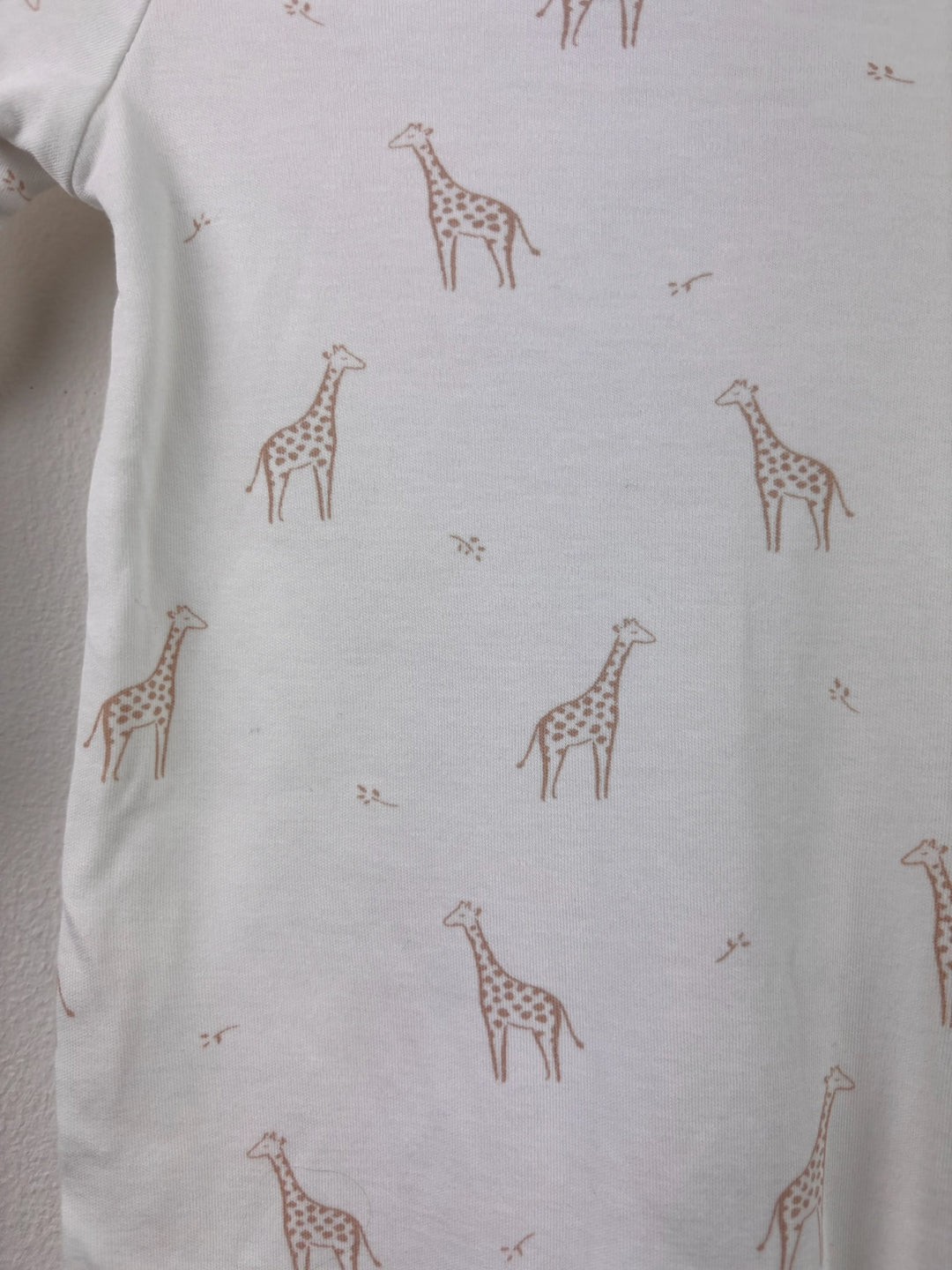 The White Company Cream Giraffe Print Romper 0-3 Months-Rompers-Second Snuggle Preloved