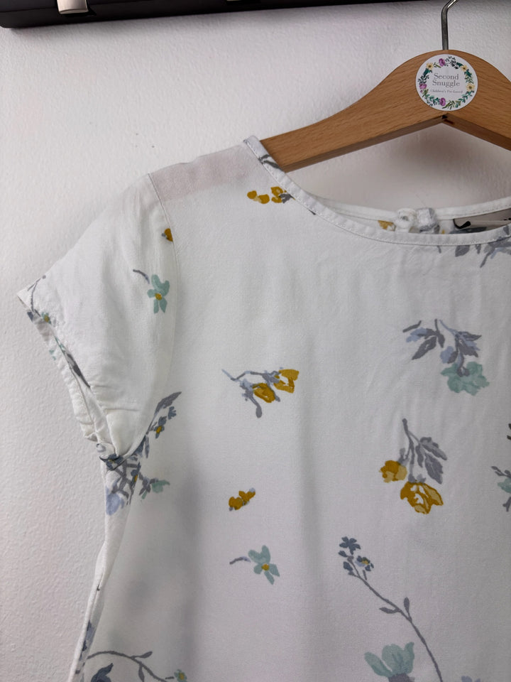 Next Cream Floral Lace Hem Top 5-6 Years-Tops-Second Snuggle Preloved