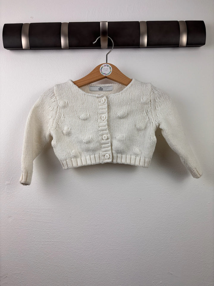 M&amp;S Cream Bobble Knit Cardigan 6-9 Months-Cardigans-Second Snuggle Preloved