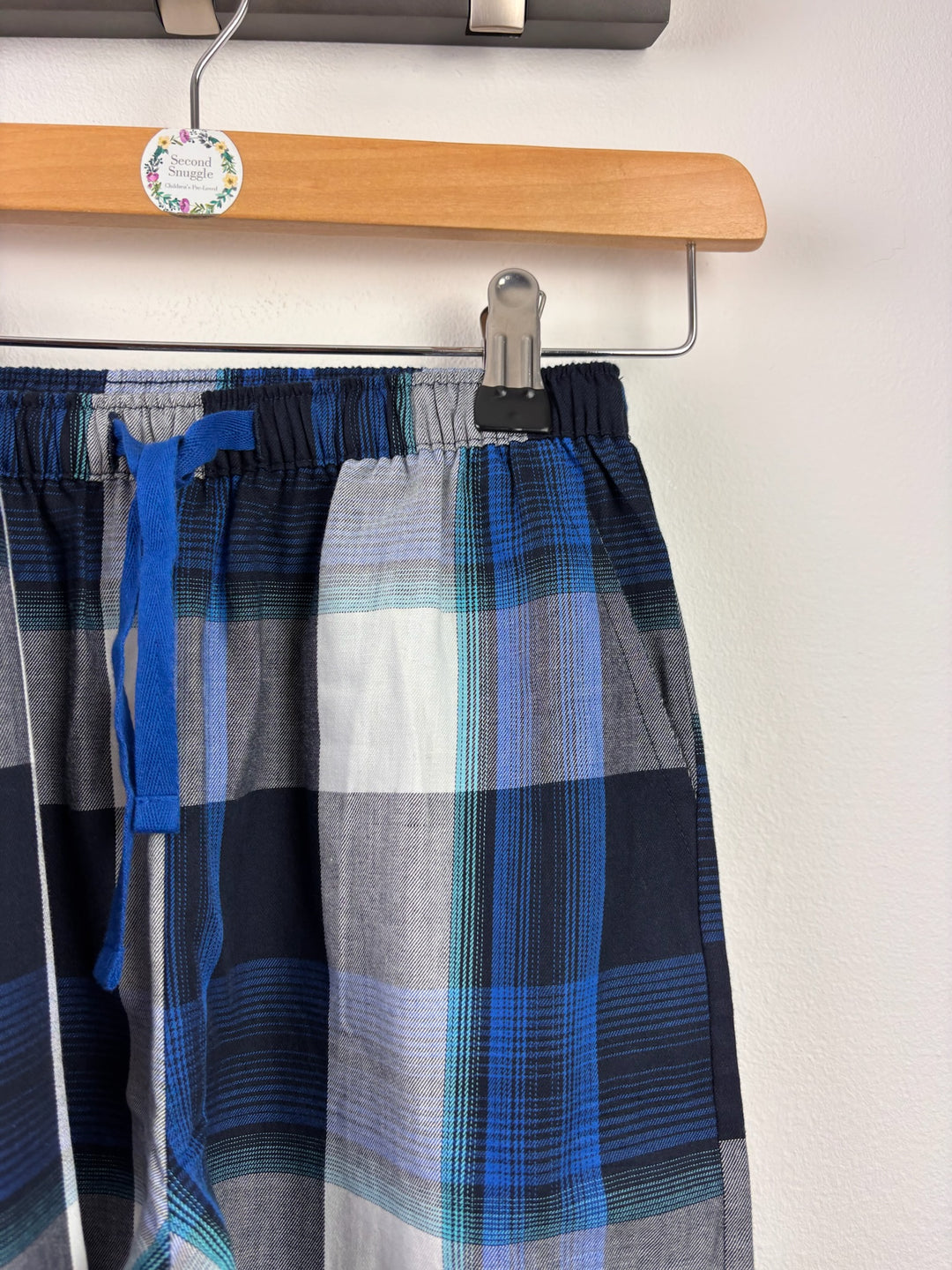 Mini Jammies Blue Check Pyjama Set 6-7 Years-Night Wear-Second Snuggle Preloved