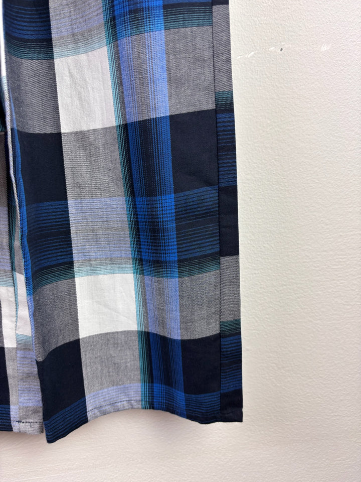 Mini Jammies Blue Check Pyjama Set 6-7 Years-Night Wear-Second Snuggle Preloved