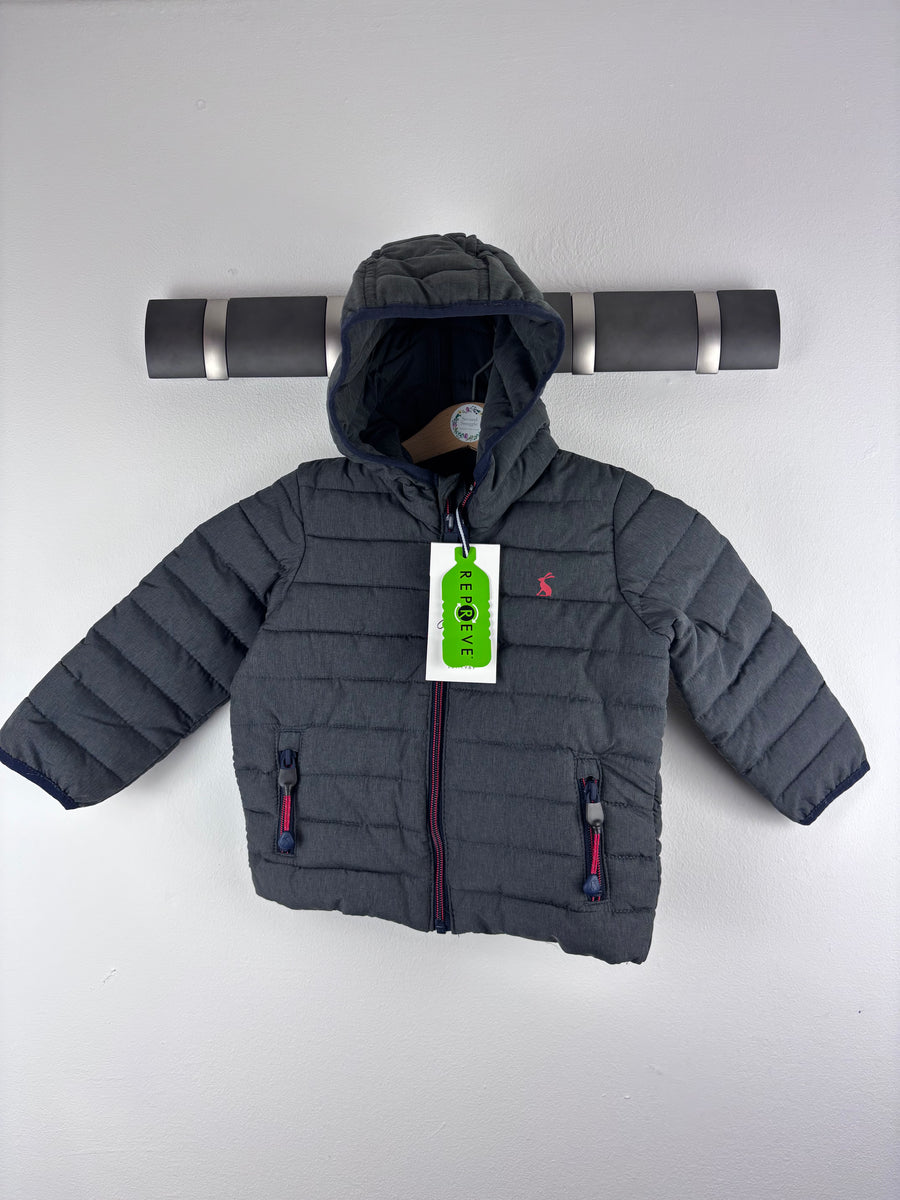 Joules Grey Padded Coat 1 Year-Coats-Second Snuggle Preloved