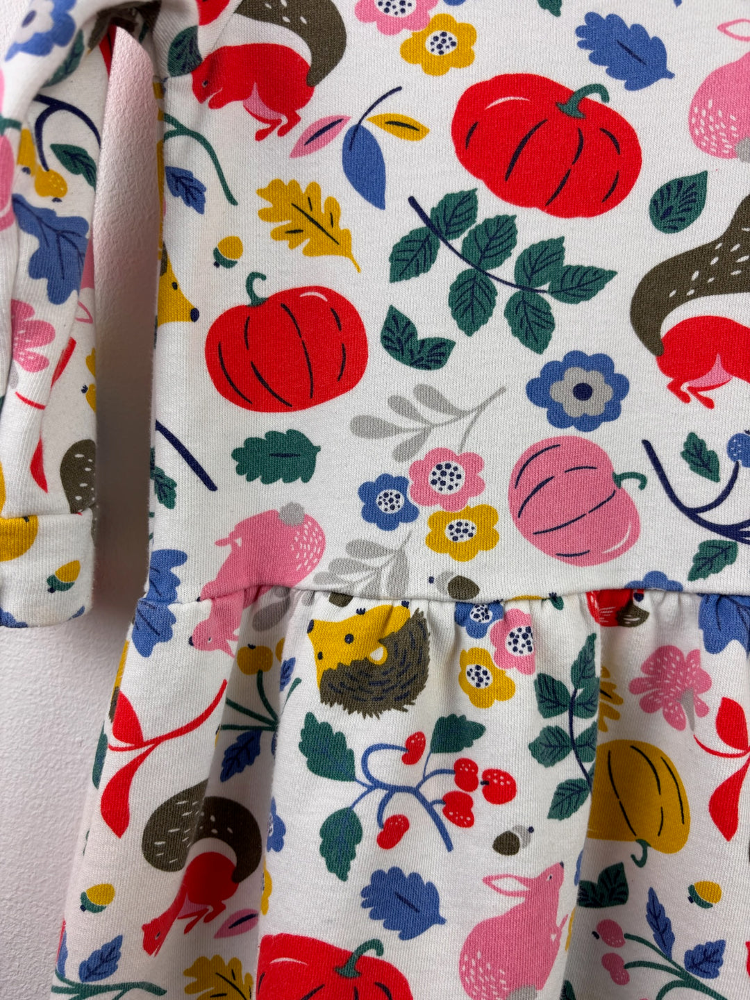 Boden Cream Autumn Woodland Print Dress 18-24 Months-Dresses-Second Snuggle Preloved