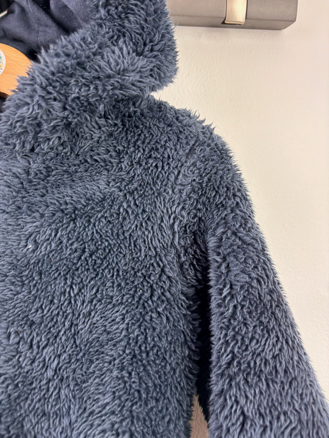 Tu Navy Fluffy Hooded Zip Jacket 18-24 Months-Fleeces-Second Snuggle Preloved