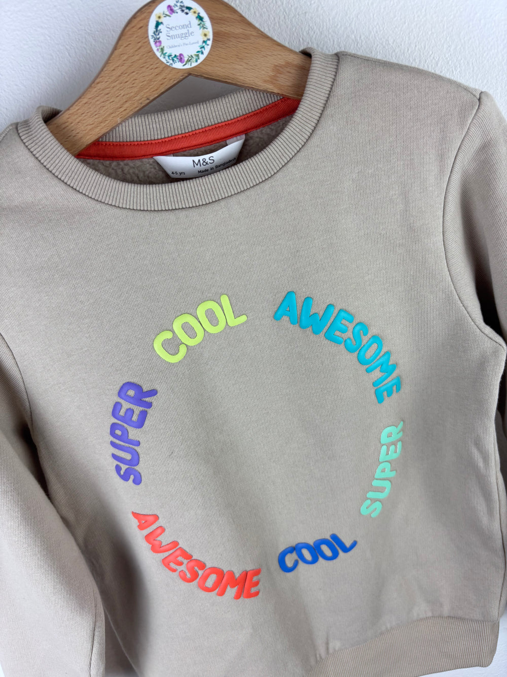 M&S Cool Sweatshirt 4-5 Years-Jumpers-Second Snuggle Preloved