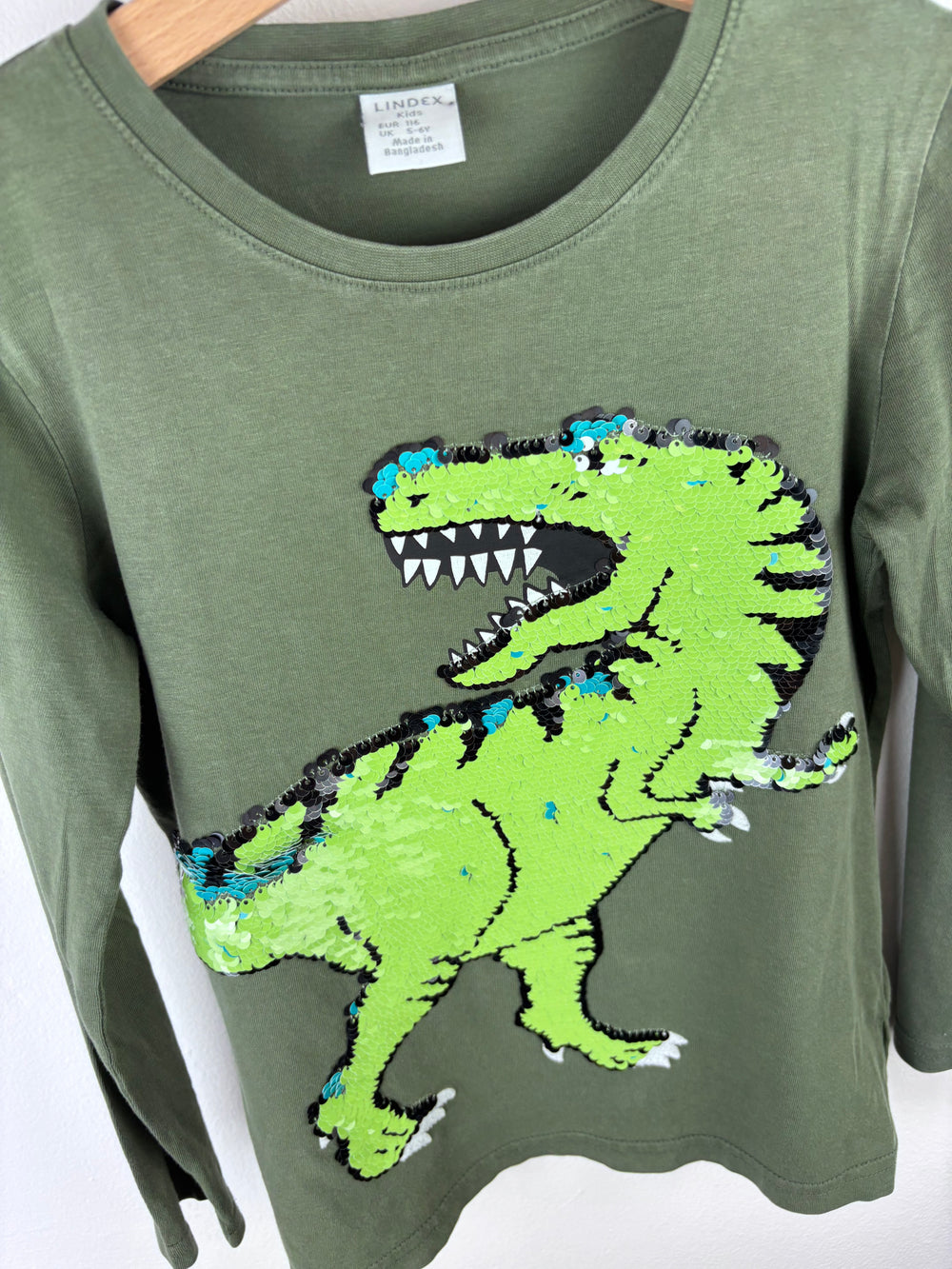 Lindex Dinosaur Top 5-6 Years-Tops-Second Snuggle Preloved