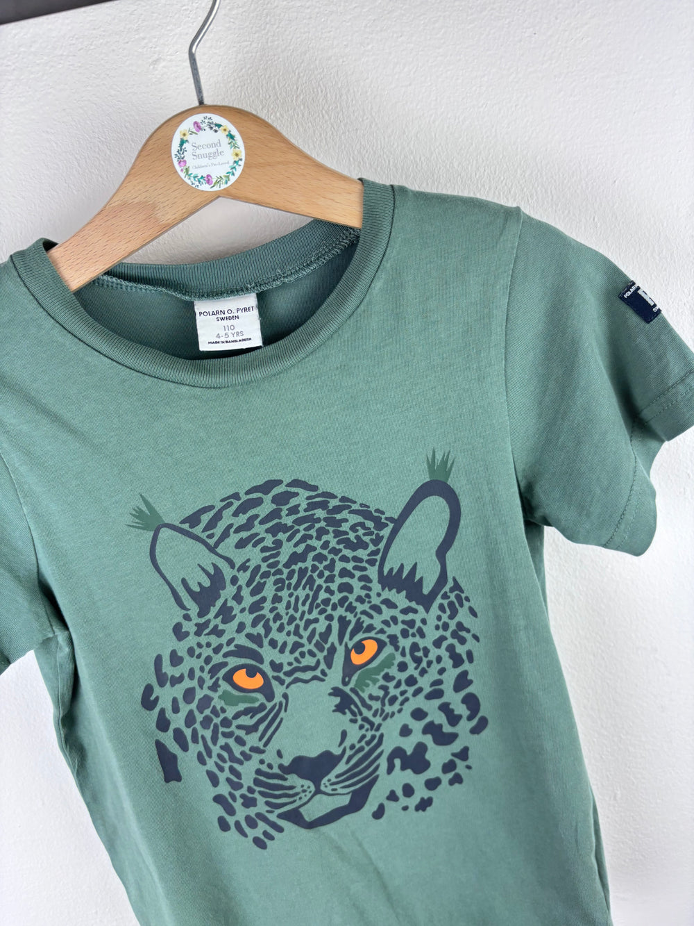 Polarn O. Pyret Leopard T-Shirt 4-5 Years-Tops-Second Snuggle Preloved