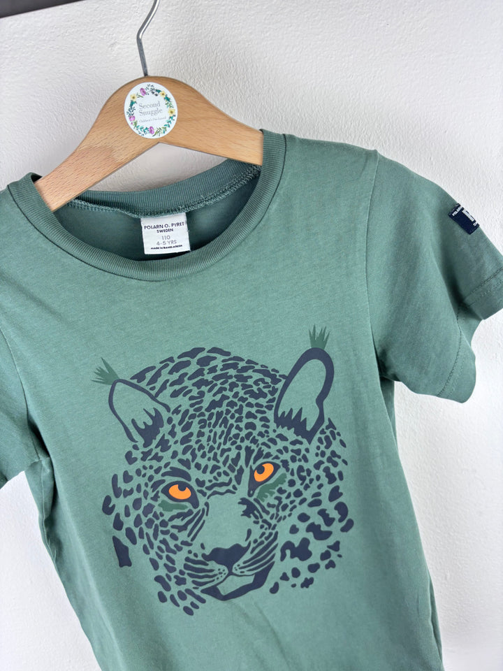Polarn O. Pyret Leopard T-Shirt 4-5 Years-Tops-Second Snuggle Preloved