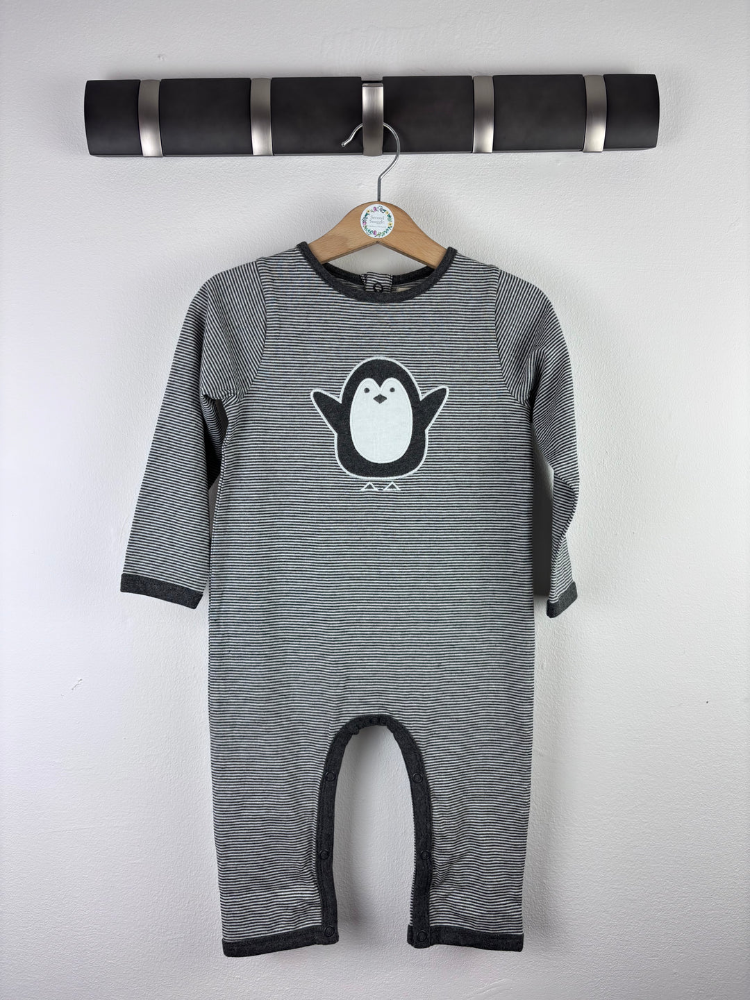 Lucy & Sam Penguin Sleepsuit 12-18 Months-Rompers-Second Snuggle Preloved