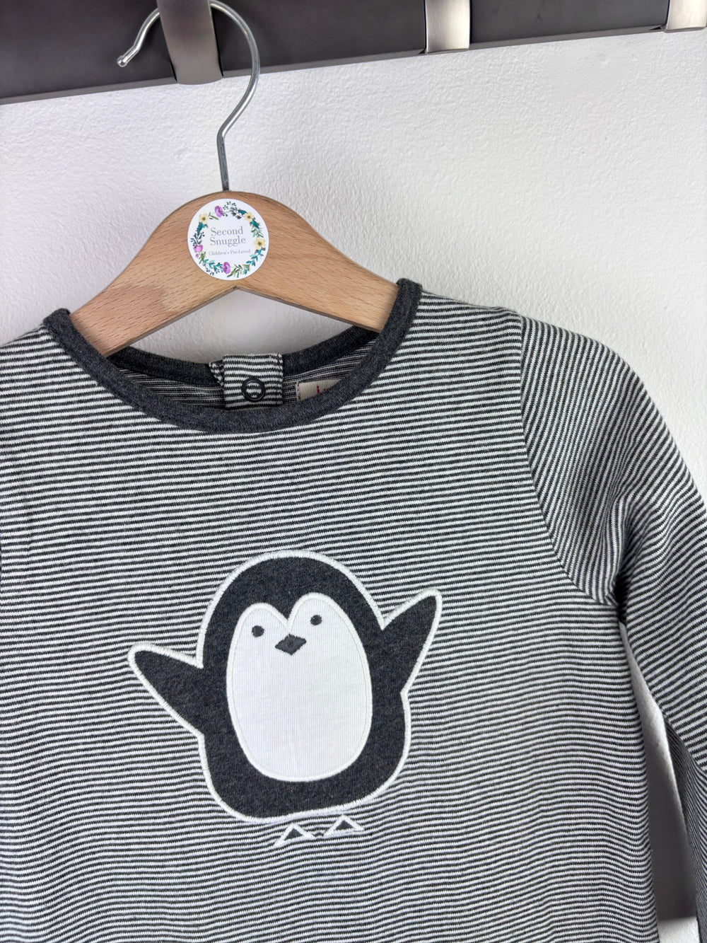 Lucy & Sam Penguin Sleepsuit 12-18 Months-Rompers-Second Snuggle Preloved