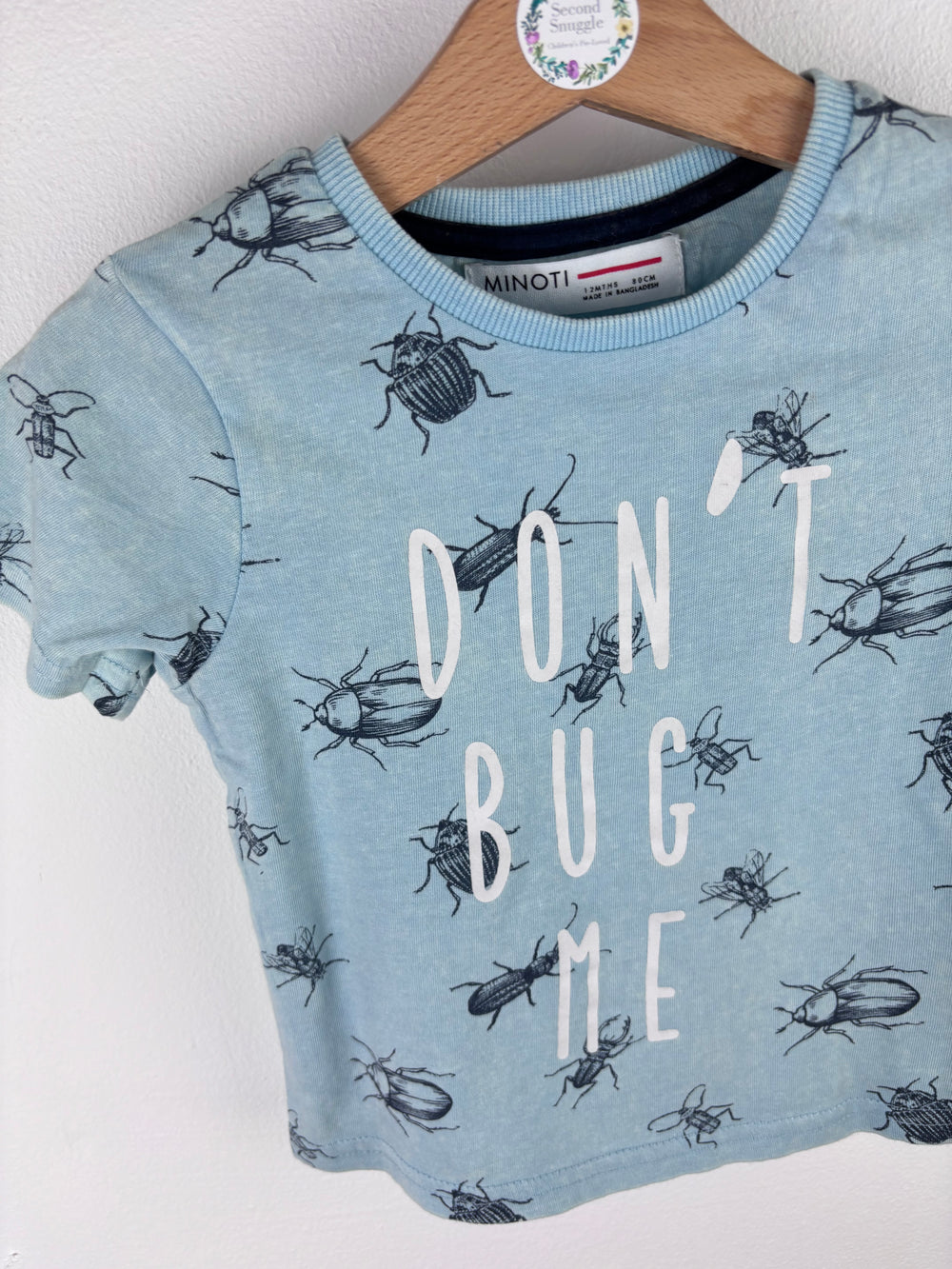 Minoti Bug Print T-Shirt 12 Months-Tops-Second Snuggle Preloved