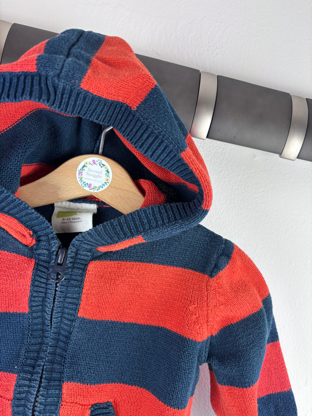 Crazy 8 Striped Hoodie 6-12 Months-Hoodies-Second Snuggle Preloved