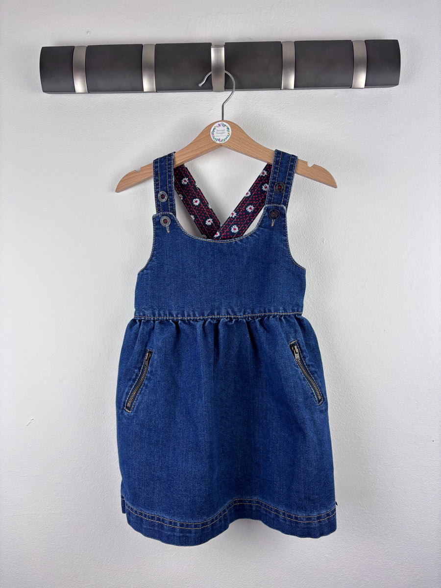 Junior J Denim Pinafore Dress 2-3 Years-Dresses-Second Snuggle Preloved