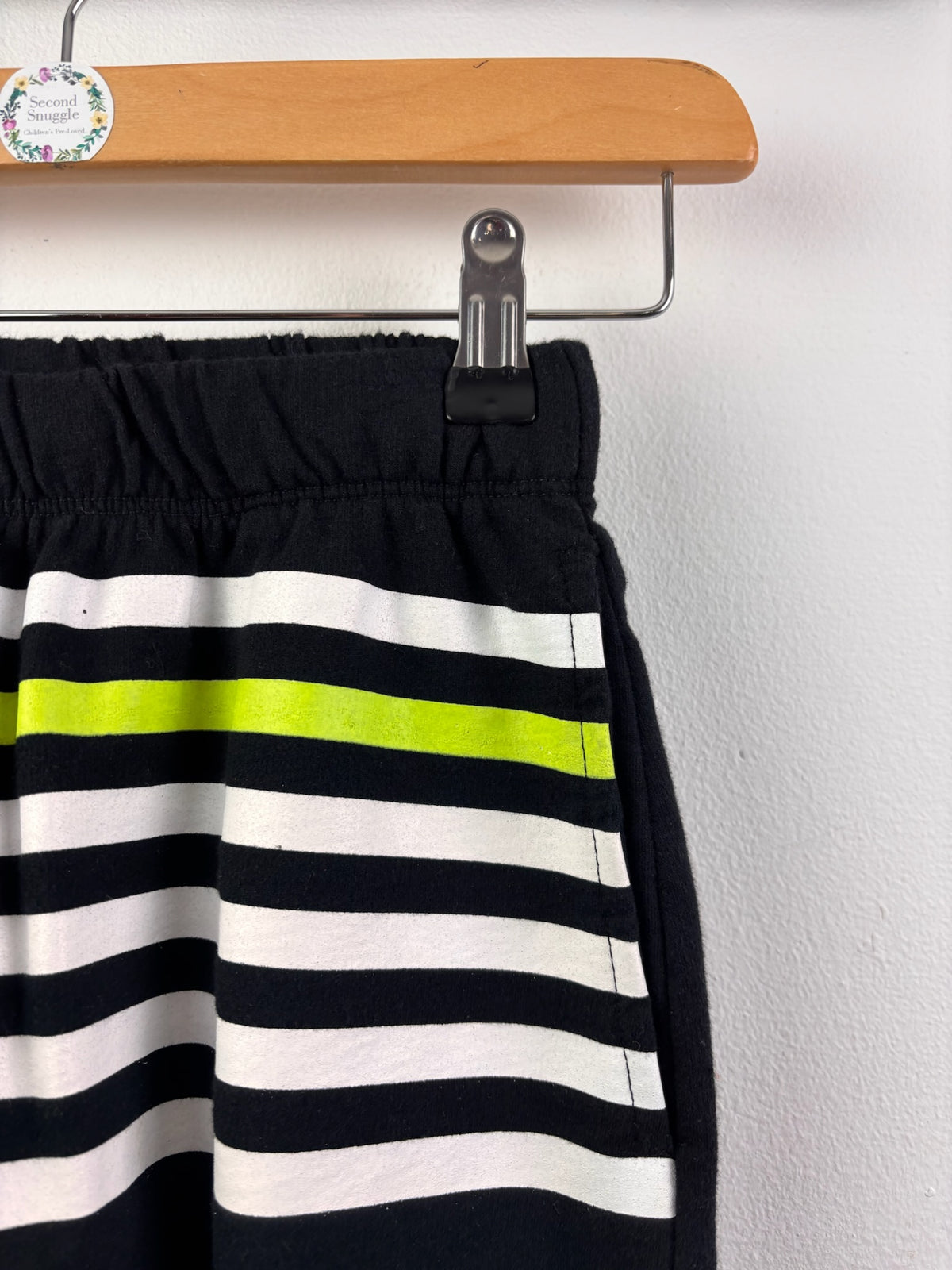 Joah Love Black Striped Shorts With Neon Lime Stripe 3-4 Years-Shorts-Second Snuggle Preloved