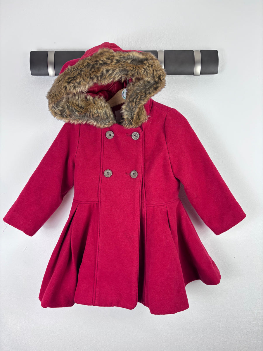 Fred & Flo Red Coat 2-3 Years-Coats-Second Snuggle Preloved