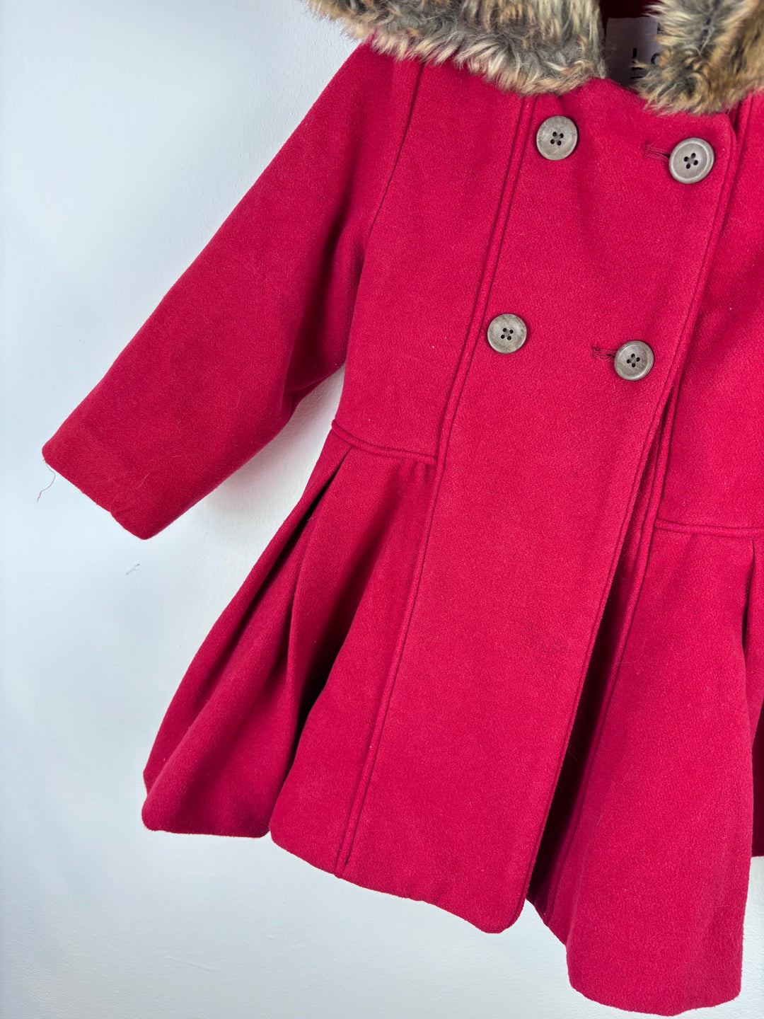 Fred & Flo Red Coat 2-3 Years-Coats-Second Snuggle Preloved