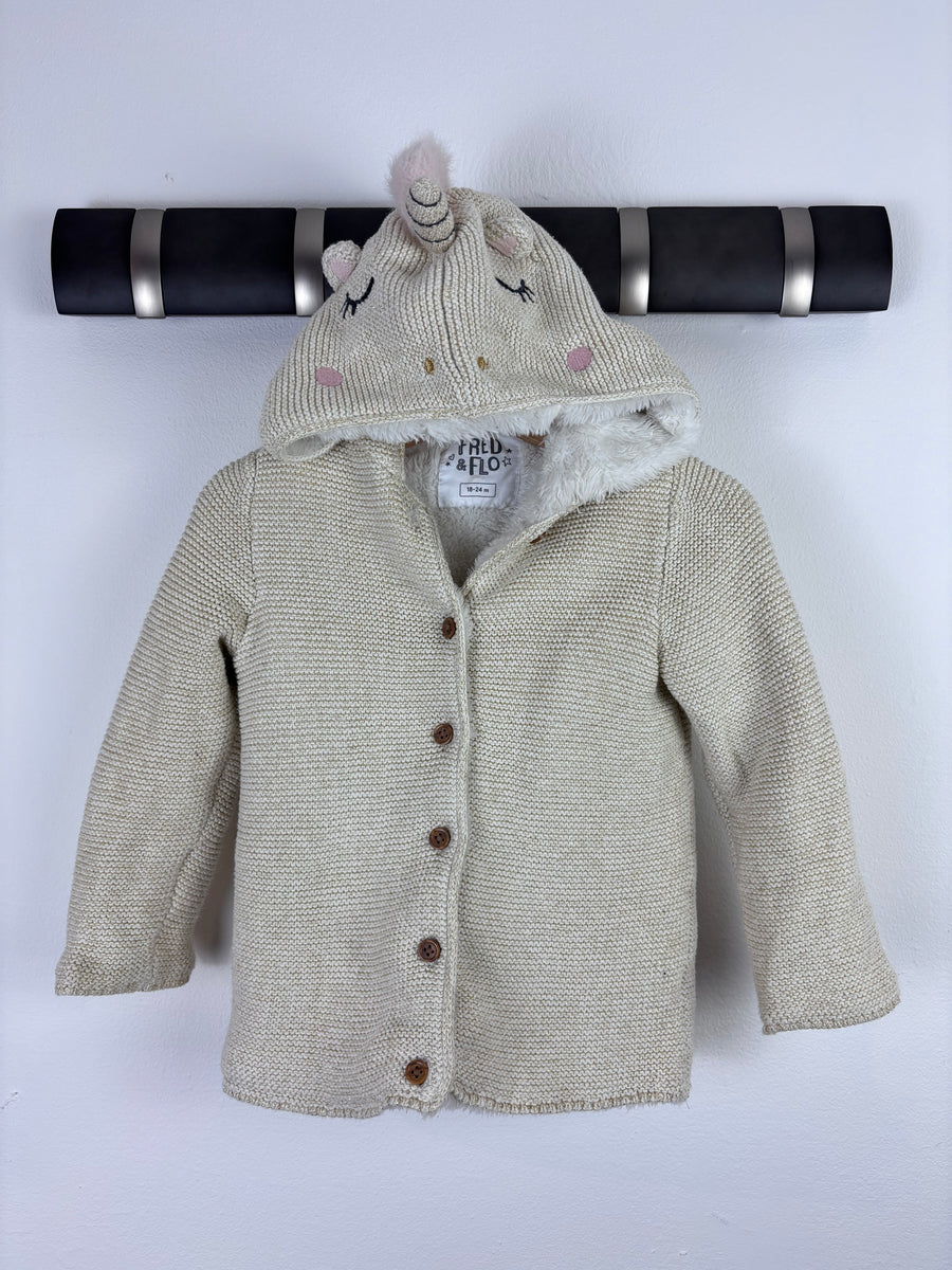 Fred & Flo Unicorn Cardigan 18-24 Months-Hoodies-Second Snuggle Preloved