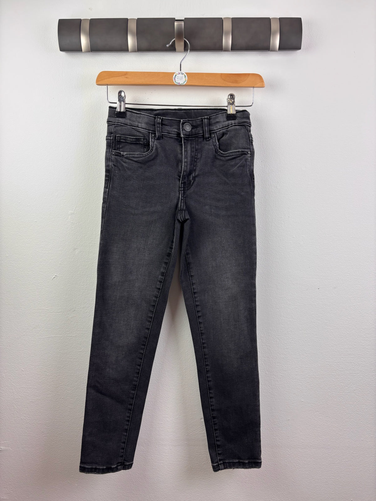 Zara Washed Charcoal Jeans 9 Years-Trousers-Second Snuggle Preloved