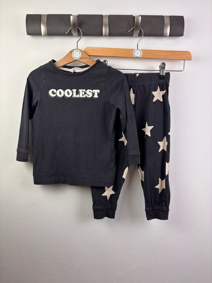 Family Pyjamas Coolest Star Print Pyjama Set 1-2 Years-Night Wear-Second Snuggle Preloved