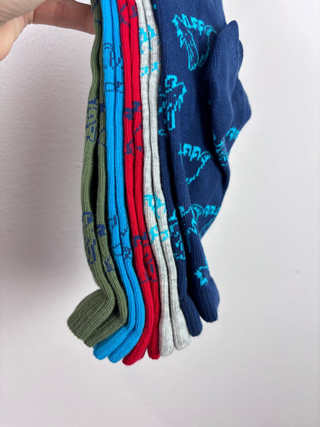 M&S Dinosaur Socks UK 12.5-3.5 New 5 Pack-Tights & Socks-Second Snuggle Preloved