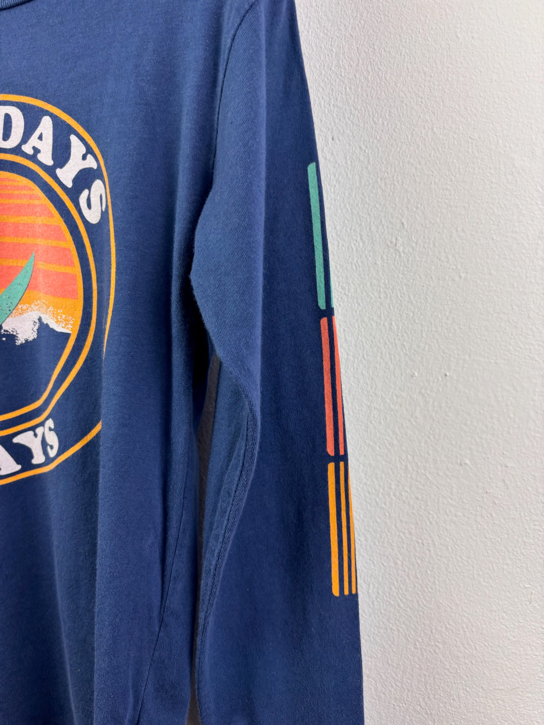 Tiny Whales Navy Rad Days Always Surf Long Sleeve Top 6 Years-Tops-Second Snuggle Preloved
