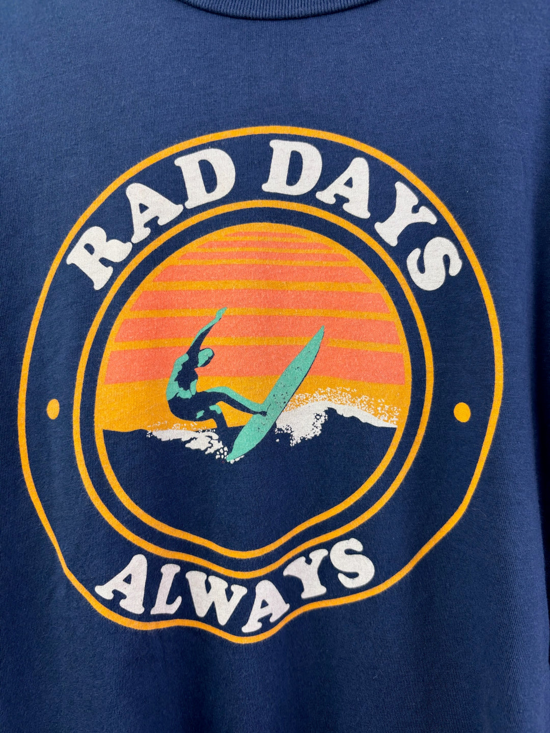 Tiny Whales Navy Rad Days Always Surf Long Sleeve Top 6 Years-Tops-Second Snuggle Preloved