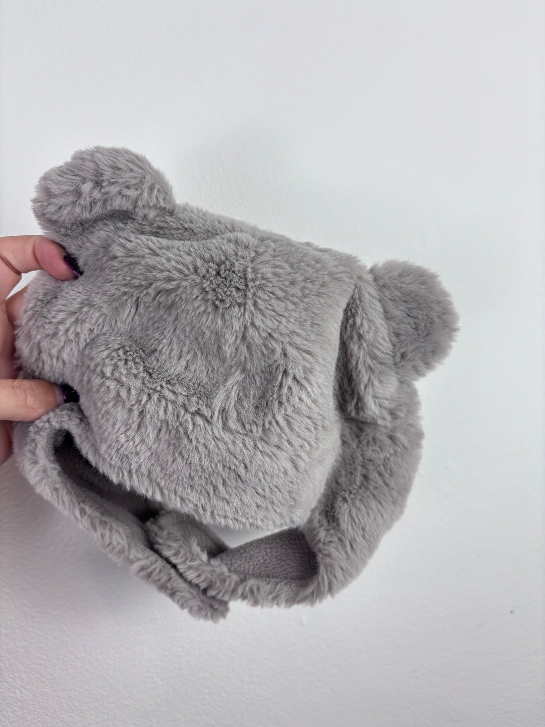 Fred & Flo Grey Bear Hat 6-12 Months-Hats-Second Snuggle Preloved