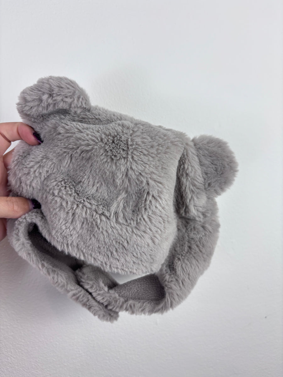 Fred & Flo Grey Bear Hat 6-12 Months-Hats-Second Snuggle Preloved