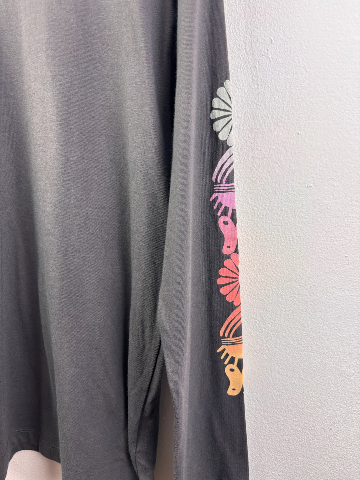 Tiny Whales Charcoal Enjoy The Little Things Long Sleeve Top 10 Years-Tops-Second Snuggle Preloved