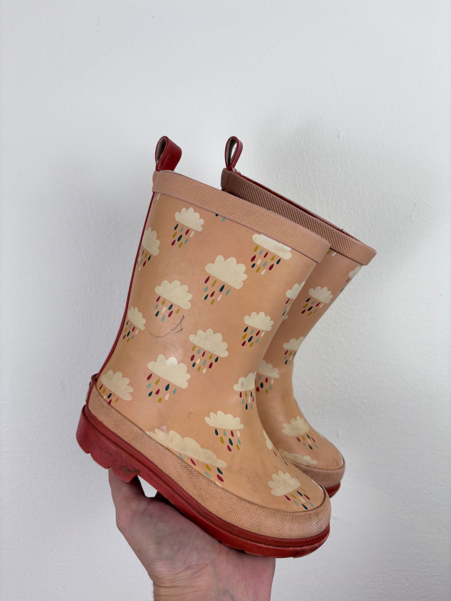 Tu Cloud Print Wellies UK 6-Boots-Second Snuggle Preloved