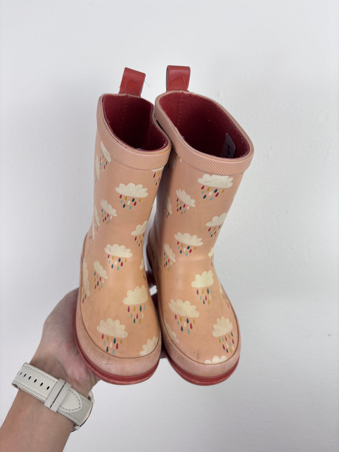 Tu Cloud Print Wellies UK 6-Boots-Second Snuggle Preloved