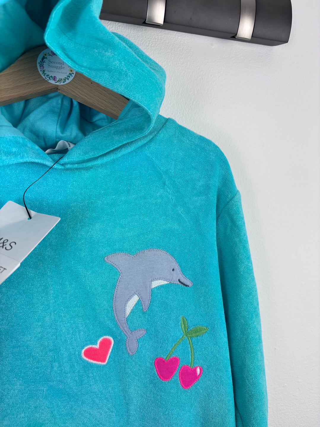 M&S Dolphin Hooded Towel 2-3 Years-Hoodies-Second Snuggle Preloved