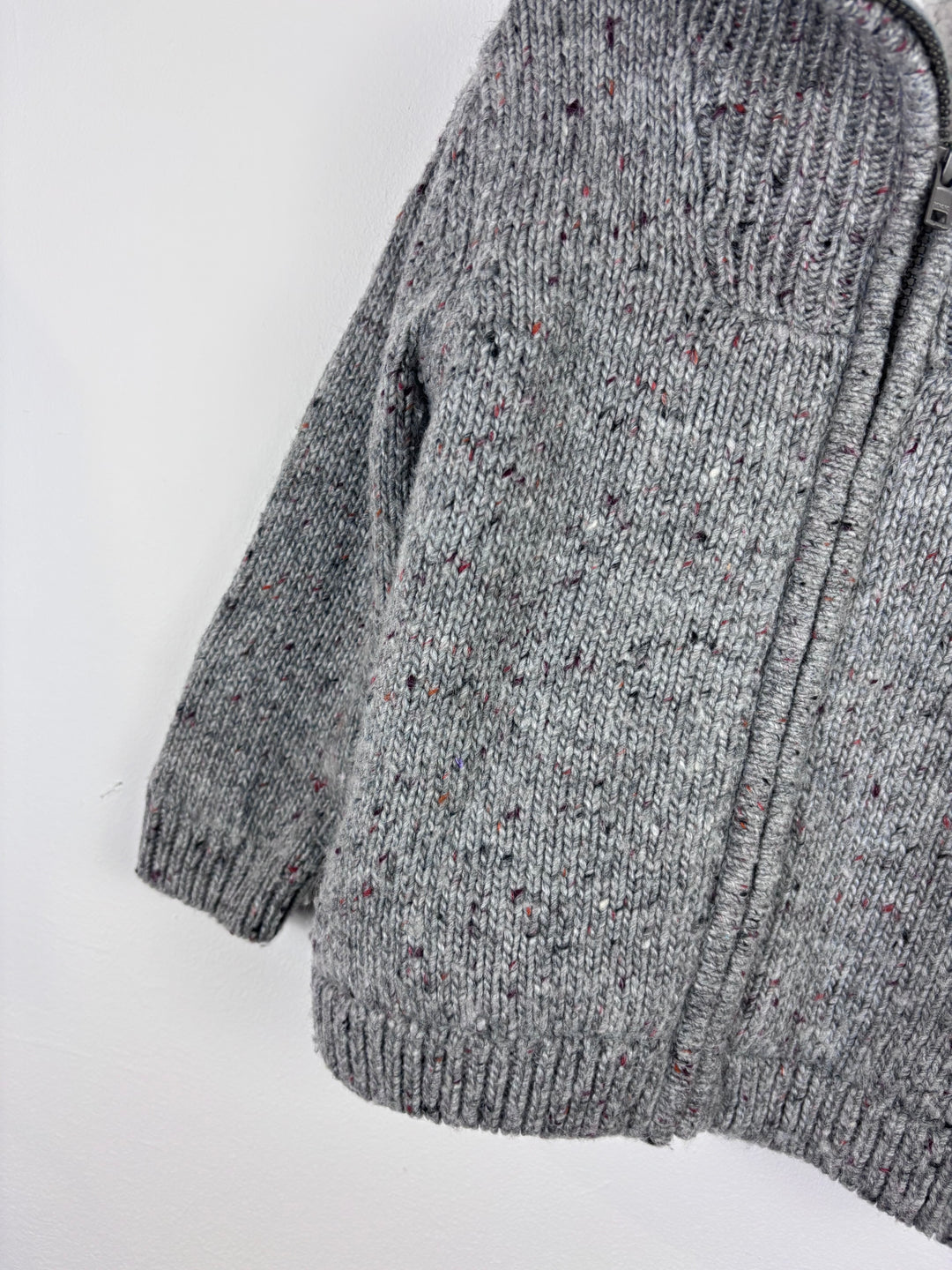 M&S Grey Knitted Cardigan 5-6 Years-Cardigans-Second Snuggle Preloved