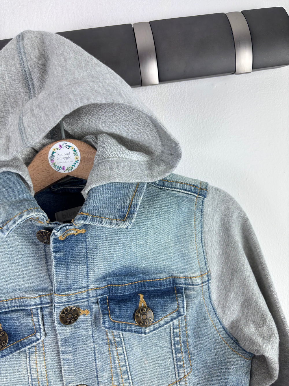 Blue Zoo Denim Hoodie Jacket 4 Years-Jackets-Second Snuggle Preloved