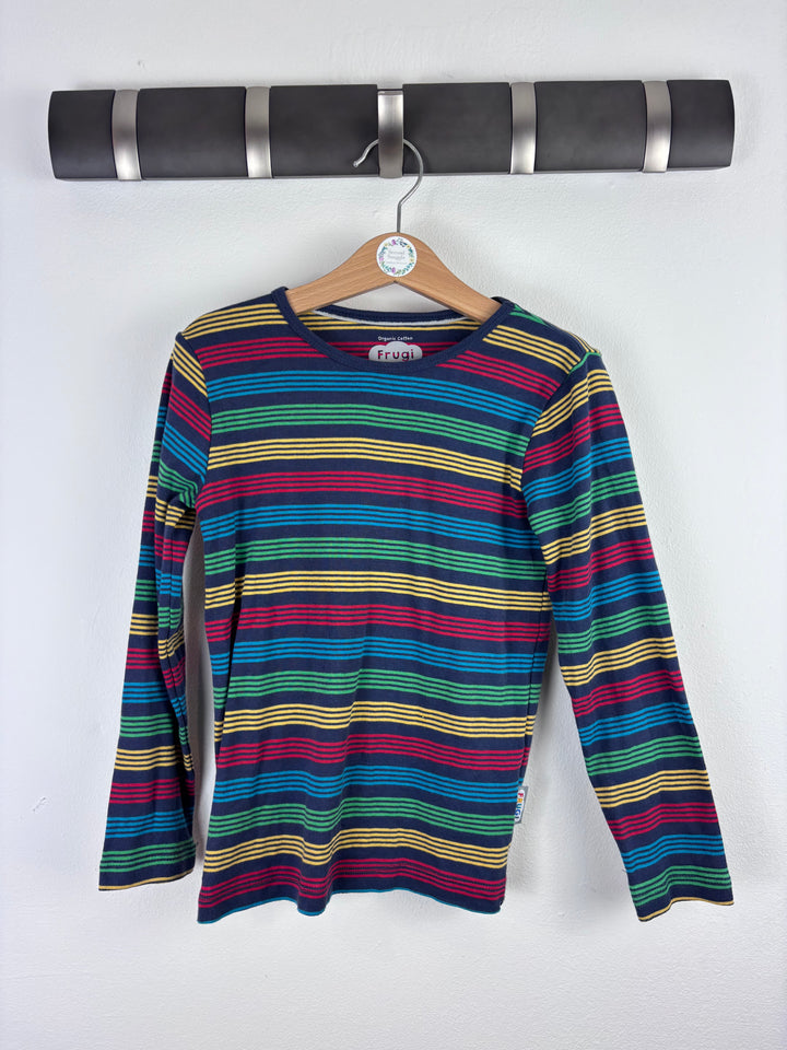 Frugi Rainbow Stripe Top 6-7 Years-Tops-Second Snuggle Preloved