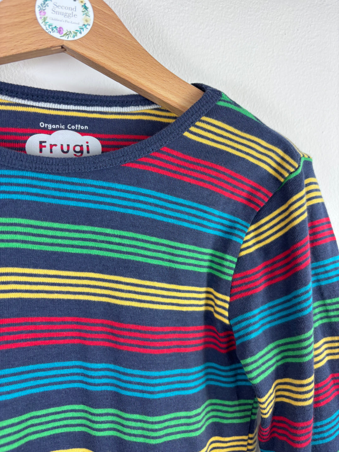 Frugi Rainbow Stripe Top 6-7 Years-Tops-Second Snuggle Preloved